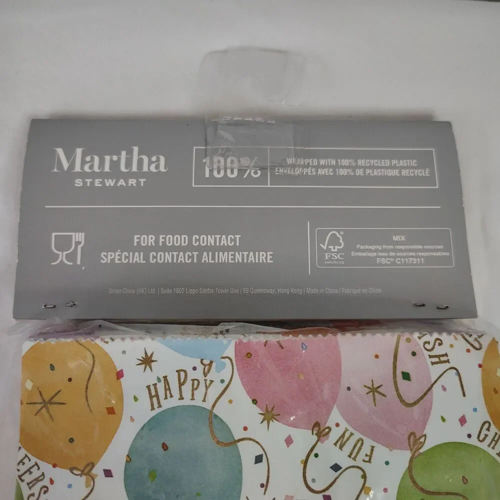 Martha Stewart Birthday Snack Bags Set of 25 w/ Seals Party Balloon Food Safe